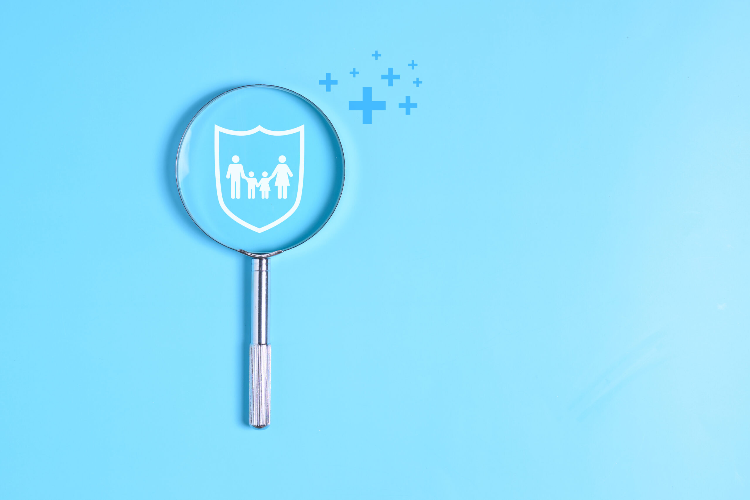 Plus and family icons for medical and health care concept, Access to welfare health, People with health care, Health insurance, Family life insurance, Private Medical Insurance. High quality photo